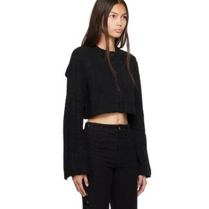 Eckhaus Latta Pile Jacket Crop Cardigan Size S